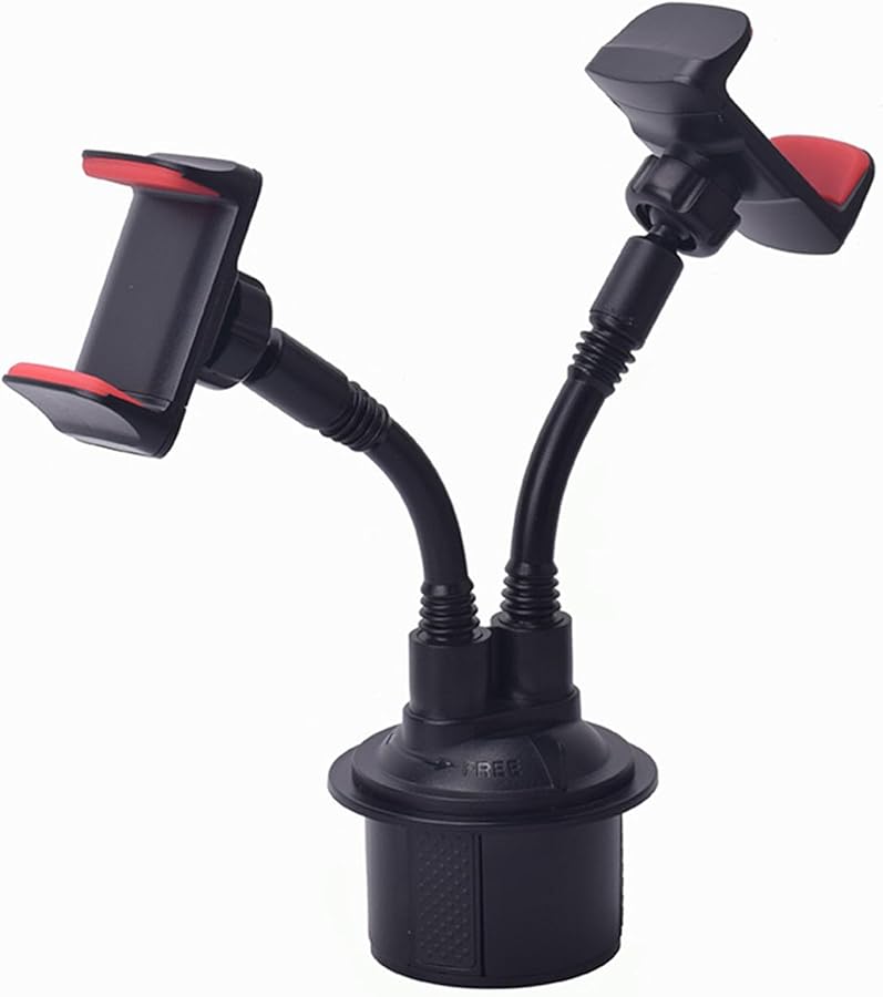Red Car Cup Phone Mount Holder Adjustable Rotatable Creative Stand - Image 1