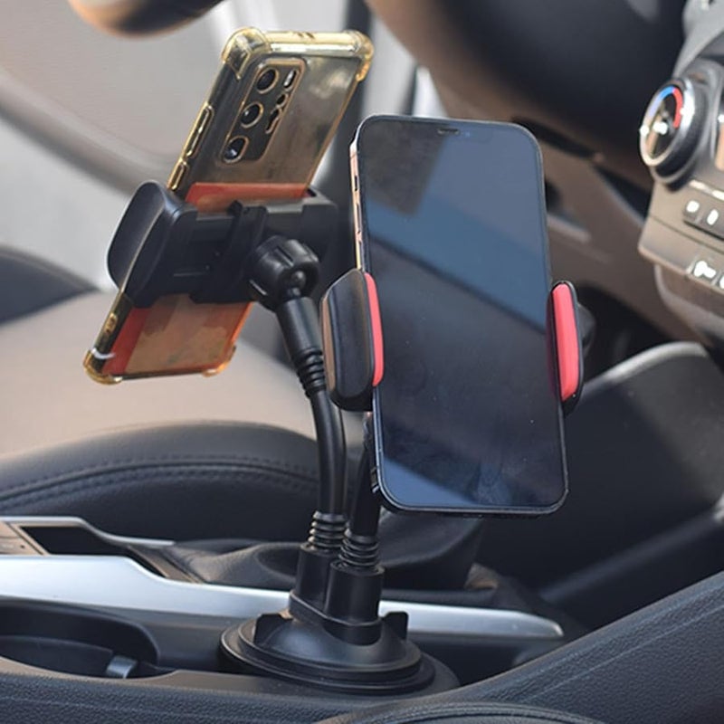 Red Car Cup Phone Mount Holder Adjustable Rotatable Creative Stand - Image 4
