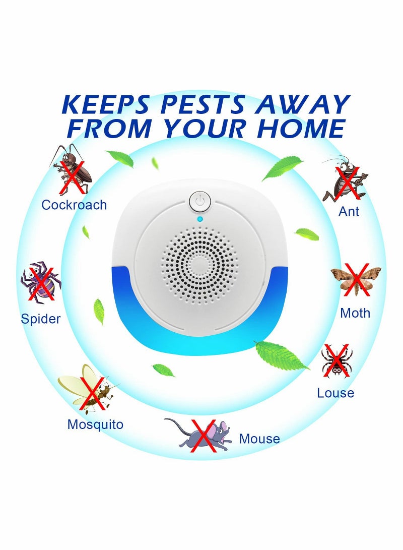 Luckam Ultrasonic Pest Repeller 6 Packs Electronic Plug Control Mosquito Indoor for Home Office Bugs Roaches Spiders Flies Mosquitoes Bat Fleas Rodents - Image 3