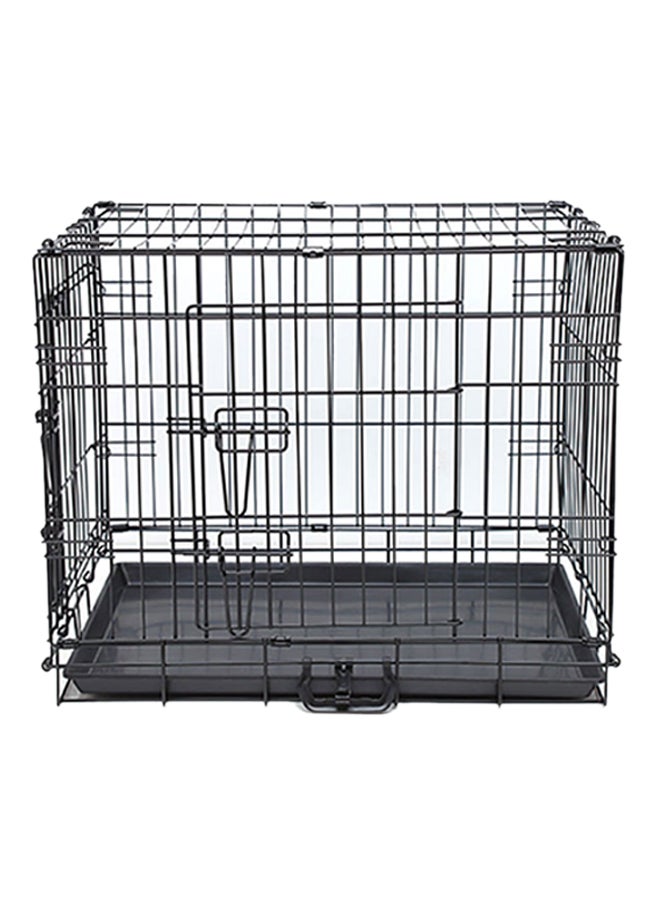 Kidle Crate Pet Cage Kennel Playpen for Extra Large Medium Small Puppy, Cat, Rabbit Indoor Outdoor with Tray Black 60 x 46 x 50cm - Image 1