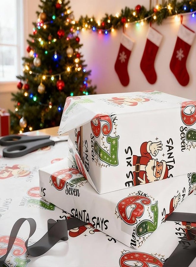 4-Pack 67 Christmas Wrapping Paper, Funny 67 Meme Gift Wrap Sheets, Holiday & Birthday Present Wrap, Unique Festive Gift Wrap for Xmas Parties - Image 5