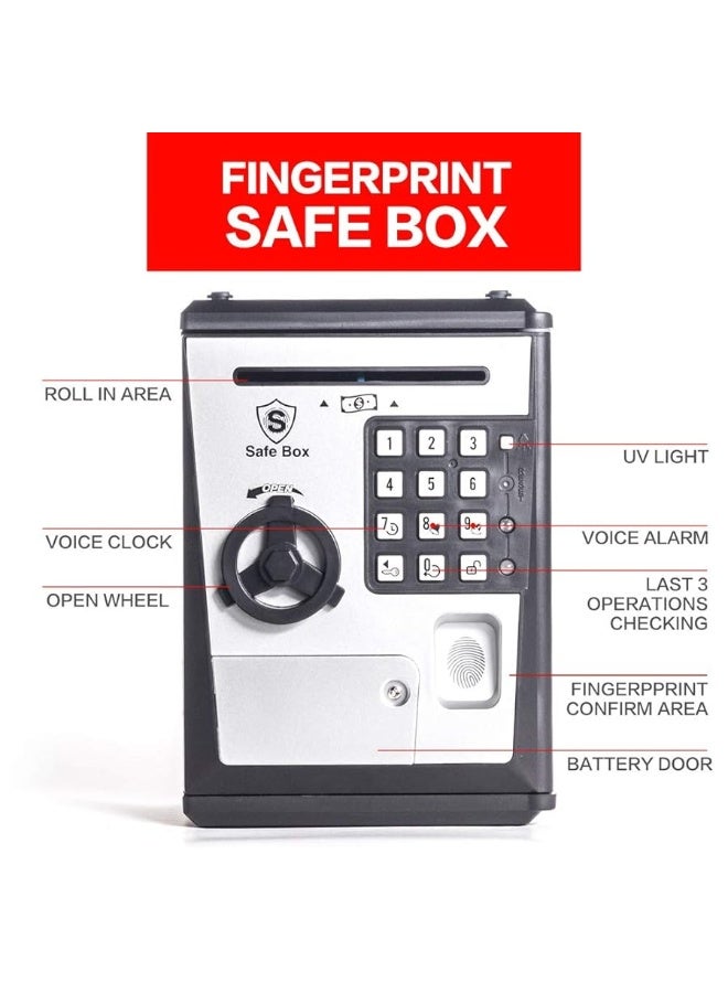LIKE Toy Piggy Bank Safe Box Fingerprint ATM Bank ATM Machine Money Coin Savings Bank for Kids - Image 3