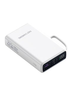 T I G O Super Fast Charging Portable 10000mAh 22.5W Power Bank with 3 built-in Charging Cables, USB C battery pack, LED display Compatible with iPhone 16 15 14 Samsung Galaxy Google Pixel Android Tablet White  - Image 3