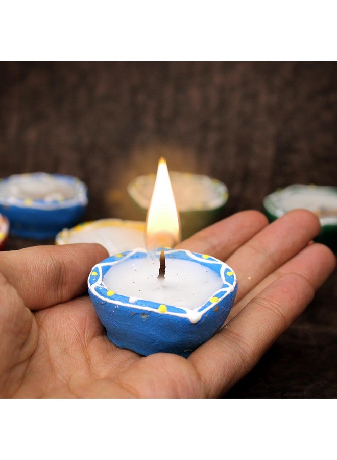 Baal Decorative Hand Painted Wax Candle Diya for Diwali Home,Office,Living Room and Mandir Decoration (Set of 10) - Image 5