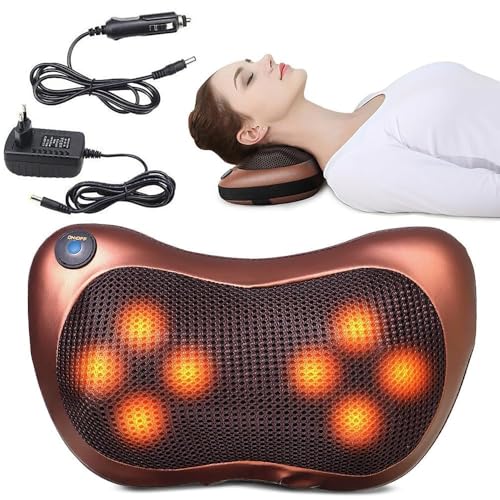 Madison Back Massager with Heat, Shiatsu Back and Neck Massager with Deep Tissue Kneading Electric Neck Massage Pillow for Shoulders Legs Foot Muscle Pain Relief for Home Car Office (Medium) With 5 Year Warranty. - Image 1