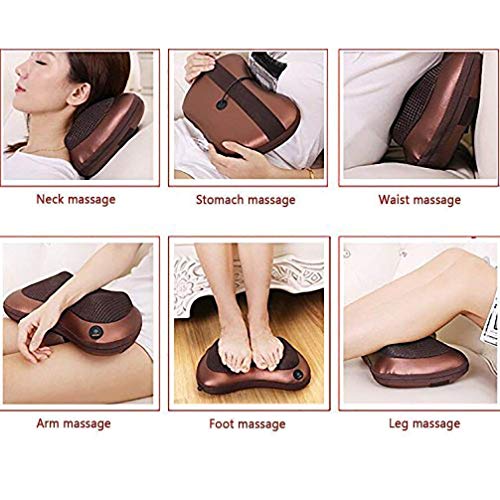 Madison Back Massager with Heat, Shiatsu Back and Neck Massager with Deep Tissue Kneading Electric Neck Massage Pillow for Shoulders Legs Foot Muscle Pain Relief for Home Car Office (Medium) With 5 Year Warranty. - Image 4