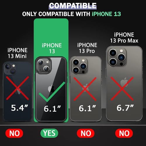 mobistyle Magnetic for iPhone 13 Case, Clear Crystal Glitter 13 Phone Case Compatible with MagSafe, Shockproof Sparkly Cute Women Girl Cover for iPhone 13, Hot Pink Glitter - Image 5