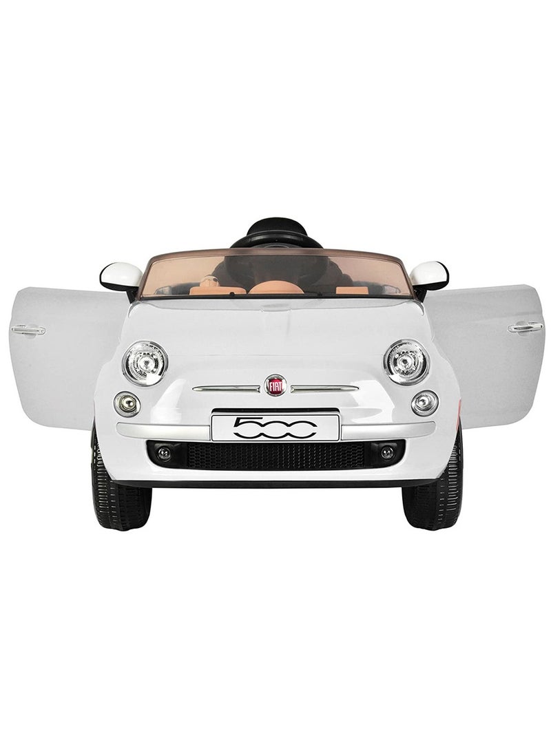Amsham Toys Fiat 500 Childrens Ride-On Electric Car - White 12V - Image 4