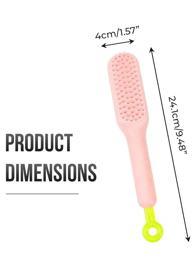 Retractable Pet Hair Removal Brush, Suitable for Shih Tzu Puppies, Small Dogs, Yorkshire Terriers, Maltipoo, Pet Hair Removal Brush, Effective Grooming Supplies for Short Hair, Soft and Gentle, for Cats, Rabbits, Tzu Dogs (Pink) - Image 2