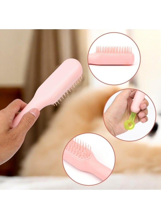 Retractable Pet Hair Removal Brush, Suitable for Shih Tzu Puppies, Small Dogs, Yorkshire Terriers, Maltipoo, Pet Hair Removal Brush, Effective Grooming Supplies for Short Hair, Soft and Gentle, for Cats, Rabbits, Tzu Dogs (Pink) - Image 3