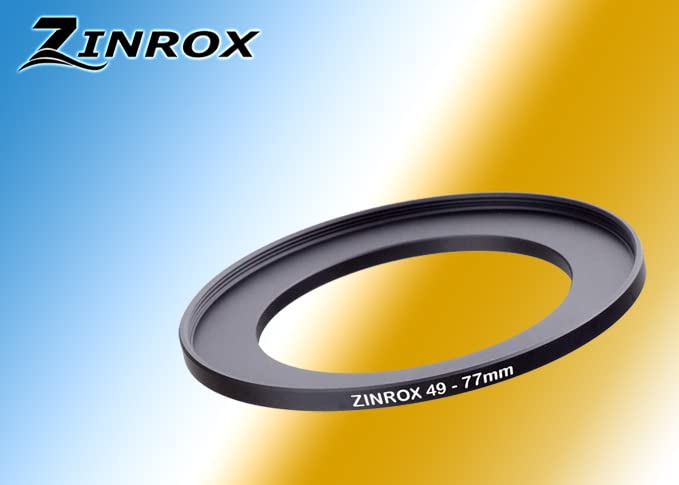 ZINROX ® 49-77mm Step Up Lens Filter Adapter Ring, Set of 1 Piece - Size :- 49mm to 77mm Stepping Ring - Image 2