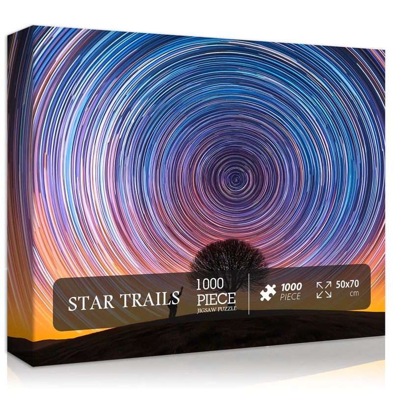 PICKFORU Impossible Difficult Puzzles for Adults Nature Landscape Puzzles for Adults 1000 Pieces and up Hard Scenic Jigsaw Colorful Night Sky Challenge - Image 4