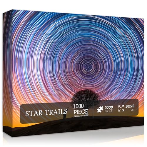 PICKFORU Impossible Difficult Puzzles for Adults Nature Landscape Puzzles for Adults 1000 Pieces and up Hard Scenic Jigsaw Colorful Night Sky Challenge - Image 1