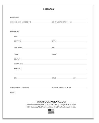 BookFactory Engineering Notebook Professional - 96 Pages (Quad Ruled - .25'' Engineering Grid), 8'' x 10'' Engineer Lab Notebook, Black & Burgundy Cover, Section Sewn Hardbound (Made in USA) - Image 4