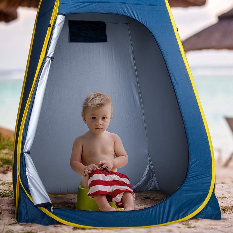 ropoda Pop Up Tent 83" x 48" x 48" Upgrade Privacy Tent, Porta-Potty Changing Portable Changing Room Includes 1 Removable Bottom,8 Stakes,1Removable Rain Cover,1 Carrying Bag - Image 3