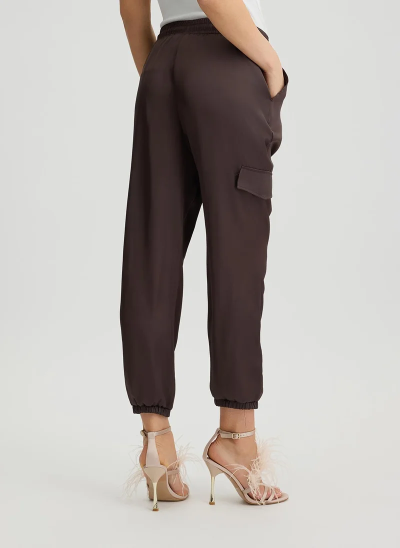 Liu Jo Satin cargo trousers