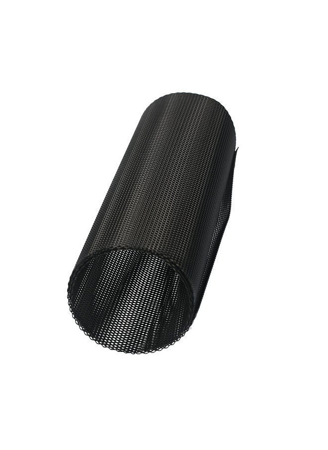 Generic - Car Grill Mesh Sheet Black Painted Aluminum Alloy Grille Mesh Roll Automotive Grille Insert Bumper Rhombic Hole Black - Image 1