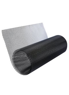 Car Grill Mesh Sheet Black Painted Aluminum Alloy Grille Mesh Roll Automotive Grille Insert Bumper Rhombic Hole Black