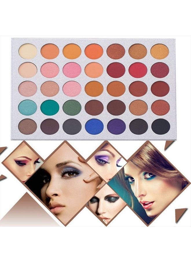Bestland - 35 Colors Eyeshadow Palette with 7Pcs Makeup Brushes Set, All in One Makeup Kit Matte Shimmer Pigmented Eye Shadow Pallete Waterproof Powder Natural Nude Naked Smokey - Image 1