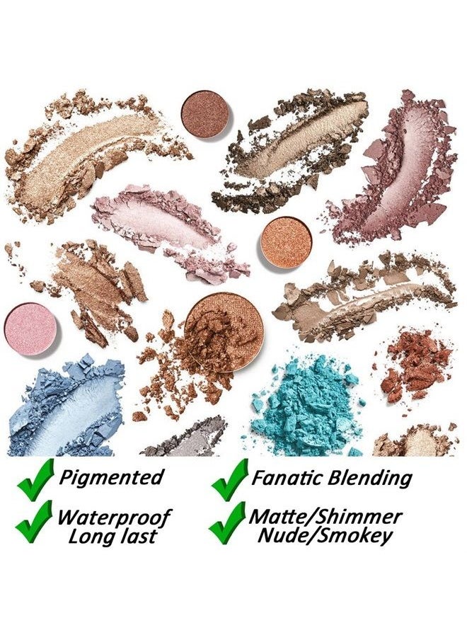 Bestland - 35 Colors Eyeshadow Palette with 7Pcs Makeup Brushes Set, All in One Makeup Kit Matte Shimmer Pigmented Eye Shadow Pallete Waterproof Powder Natural Nude Naked Smokey - Image 1