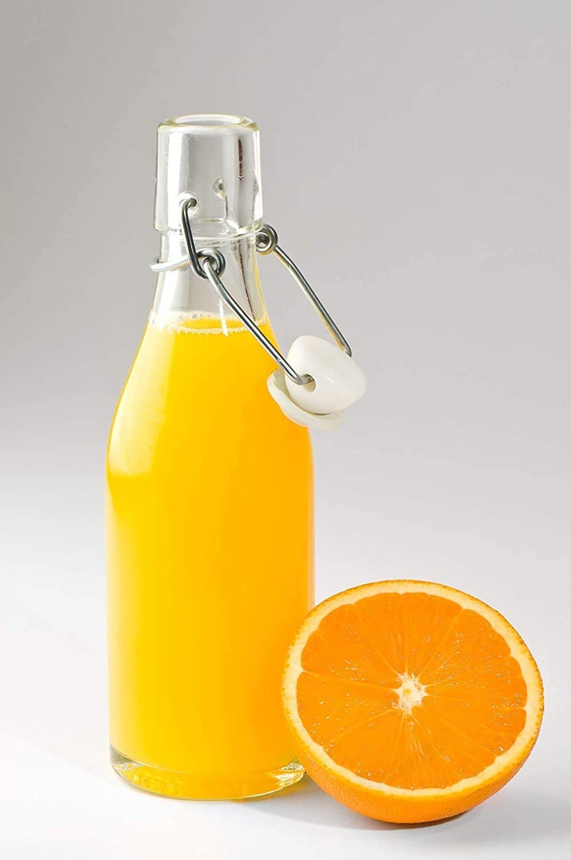 DANSR DANSR Swing Top Glass Bottles 250 ML with Clear Airtight Lids for Home Brewing Kombucha Kefir Vanilla Extract Beer Oil Vinegar Homemade Juices Water Soda  - Image 5