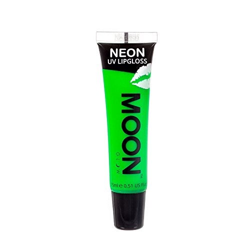 Moon Glow Blacklight Neon Lip Gloss 15ml Green Apple Scented and glows brightly under UVBlacklight
