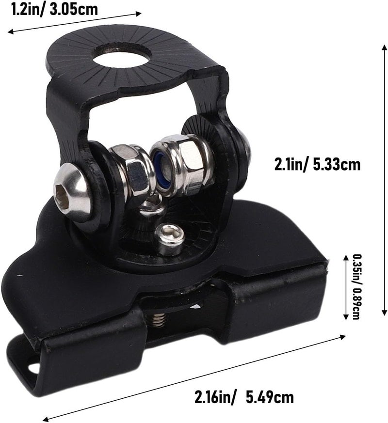 aqxreight Hood Led Light Bar Mounting Bracket, Adjustable Heavy Duty Universal Hood Work Light Pod Mount Clamp Holder for SUVs Trucks ATVs UTVs 2 PCS Steel Rubber (Black) - Image 2
