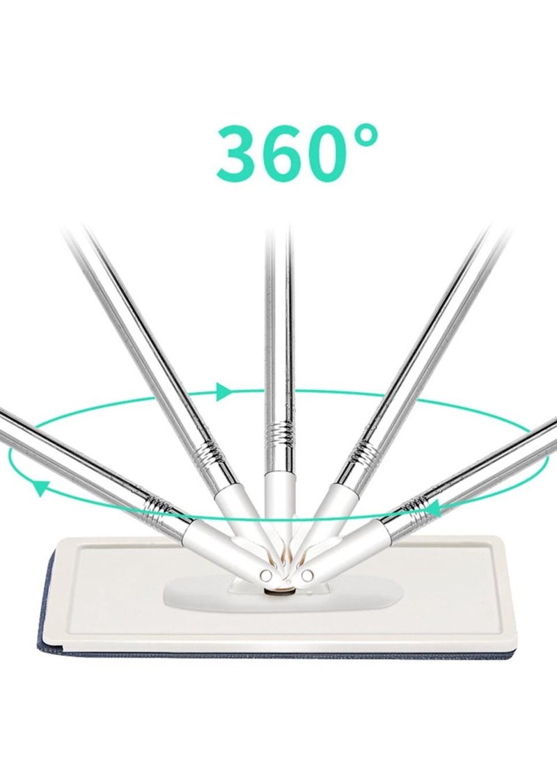 Scratch Wringing Flat Mop with Bucket Hands Free Floor Cleaning Microfiber 2 Mop Pads Wet Dry Cleaning Tools Flat  - Image 4