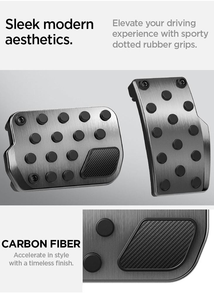 Spigen أغطية دواسات القدم من شتوتغارت (إصدار كربوني) لدواسات الأداء غير القابلة للانزلاق من طراز Tesla Model 3 وY  - Image 3