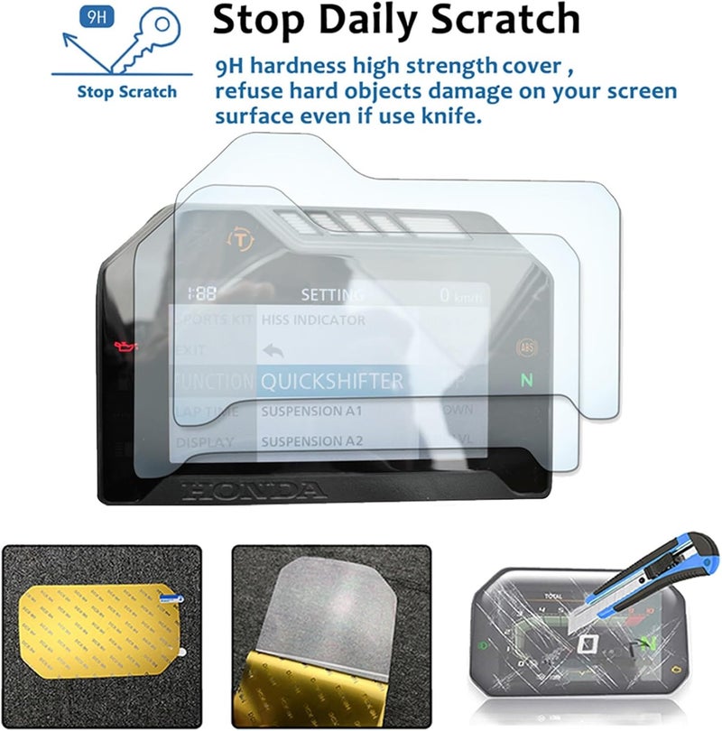 Yurefax CBR1000RR Motorcycle Dashboard Screen Protector - Image 3