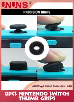 UNUNS Thumbstick Grips Set For Nintendo Switch/OLED/Lite, For Nintendo Switch Joystick Caps,Silicone Analog Caps For Switch Joycon,Thumb Grip Caps,Assist Motion Rings,4 Height Convex And Concave  - Image 5