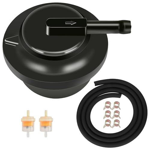 CILOYU Gas Fuel Tank Vent Valve Grommet Compatible with Generator GP5500 GP6500 GP7500E RS8000E XP6500E XP10000E GP17500 Sportsman 3500 4000 Roll Over Valve Parts with Fuel Filter Tube Line Black - Image 1