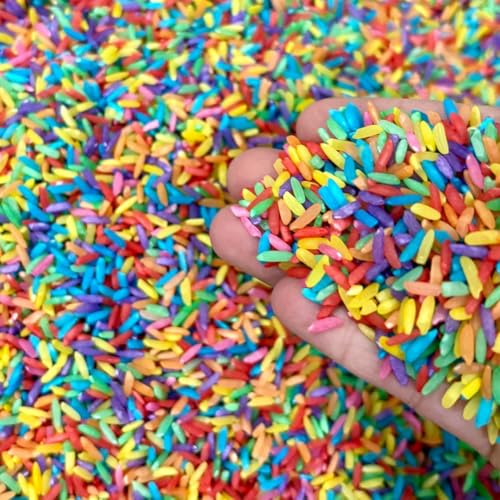 Lattooland Rainbow Rice Sensory Bin Filler for Sensory Play 2 LB 4 Cups NonToxic Colored Rice For Sensory Tables DIY Montessori Color Rice Activities Rice Sensory Bin Filler for Educational Play - Image 1