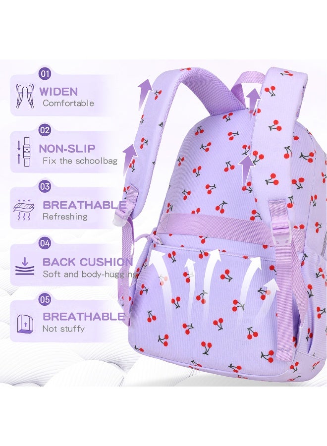 3PCS  Girls School Backpack Corduroy 8-12 Years Lightweight Spine-Protective School Supplies - Image 4