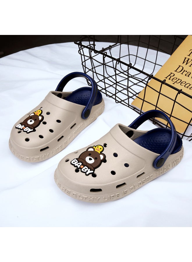 Children's Slippers For Boys And Girls, Eva Baotou Cool Slippers, Fashionable Outerwear, Perforated Shoes, Cartoon Cute Parent-child Shoes
