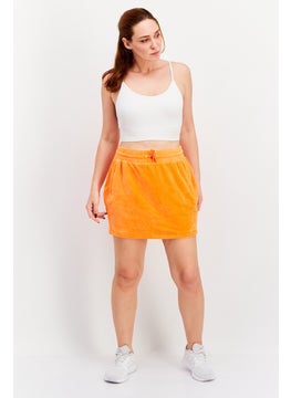 adidas Originals Women Sportswear Fit Drawstring Outdoor Skirt, Orange  - Image 4