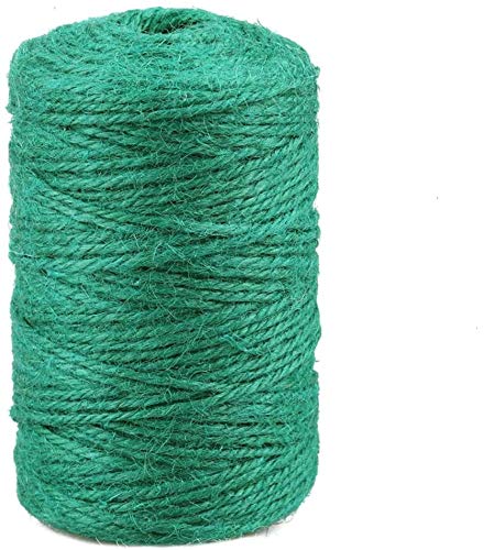 KINGLAKE KINGLAKE Natural Jute Twine  328 Feet Arts  Crafts Christmas Durable Packing String Green