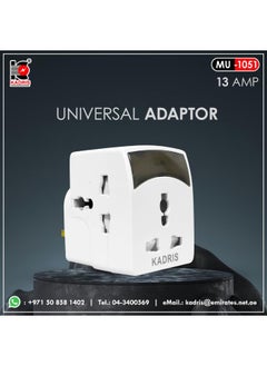KADRIS Universal travel Plug Adapter, 3 Pin Power Plug Adapter With Light for AU/UK/EU/US, Plug Converter for Business, Holiday, Hotel, Airport  - Image 3
