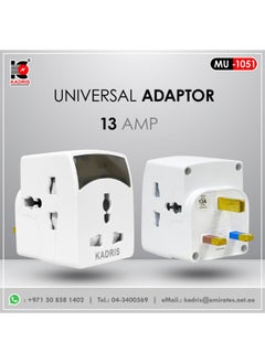 KADRIS Universal travel Plug Adapter, 3 Pin Power Plug Adapter With Light for AU/UK/EU/US, Plug Converter for Business, Holiday, Hotel, Airport  - Image 2