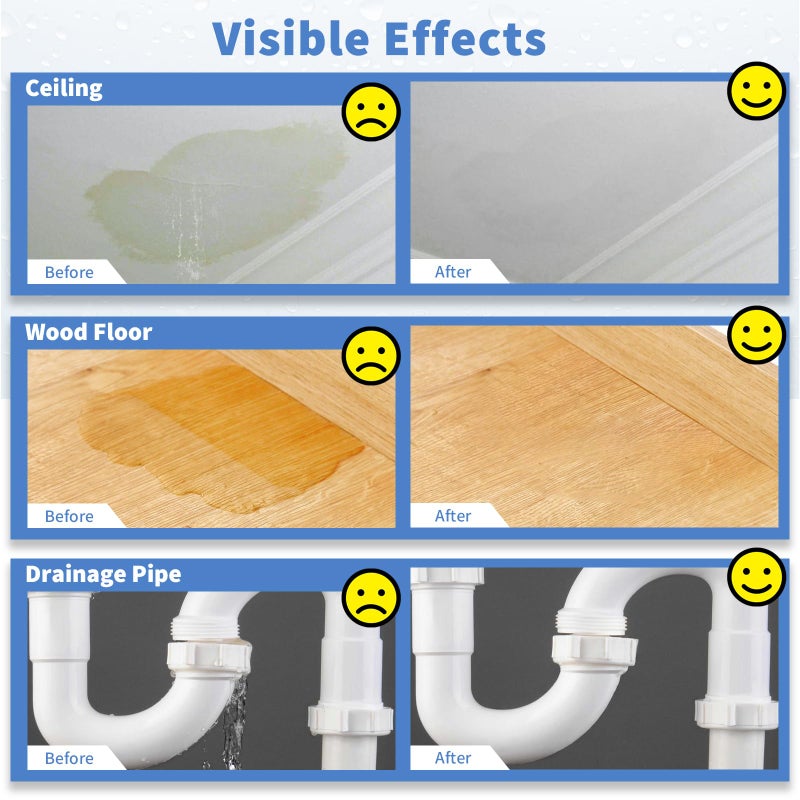 Xmntdo Invisible Waterproof Agent Transparent Repairing Leak Waterproof Adhesive for Roofs, Walls, Bathroom, Shower, Window Sills, Indoor & Outdoor Water Proof Coating 35 Oz - Image 3