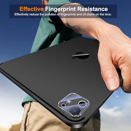 QHOHQ 3 Pack Camera Lens Protector for iPad Pro 13 / Pro 11 (2024), Tempered Glass Camera Cover, Full Coverage Protection, Ultra HD, Shatterproof, Anti-Scratch, Fingerprint Proof, Strong Adhesion - Image 5