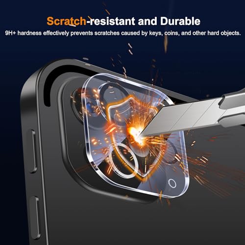 QHOHQ 3 Pack Camera Lens Protector for iPad Pro 13 / Pro 11 (2024), Tempered Glass Camera Cover, Full Coverage Protection, Ultra HD, Shatterproof, Anti-Scratch, Fingerprint Proof, Strong Adhesion - Image 3