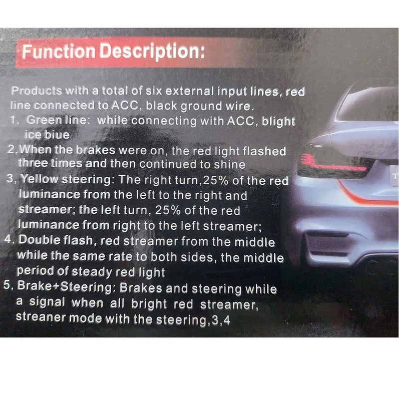 SPREADX Stylish LED Trunk/Dicky/Diggi/Boot/Tail Light Strip with Brake Turn Signal Suitable for All Car & SUV - Image 5
