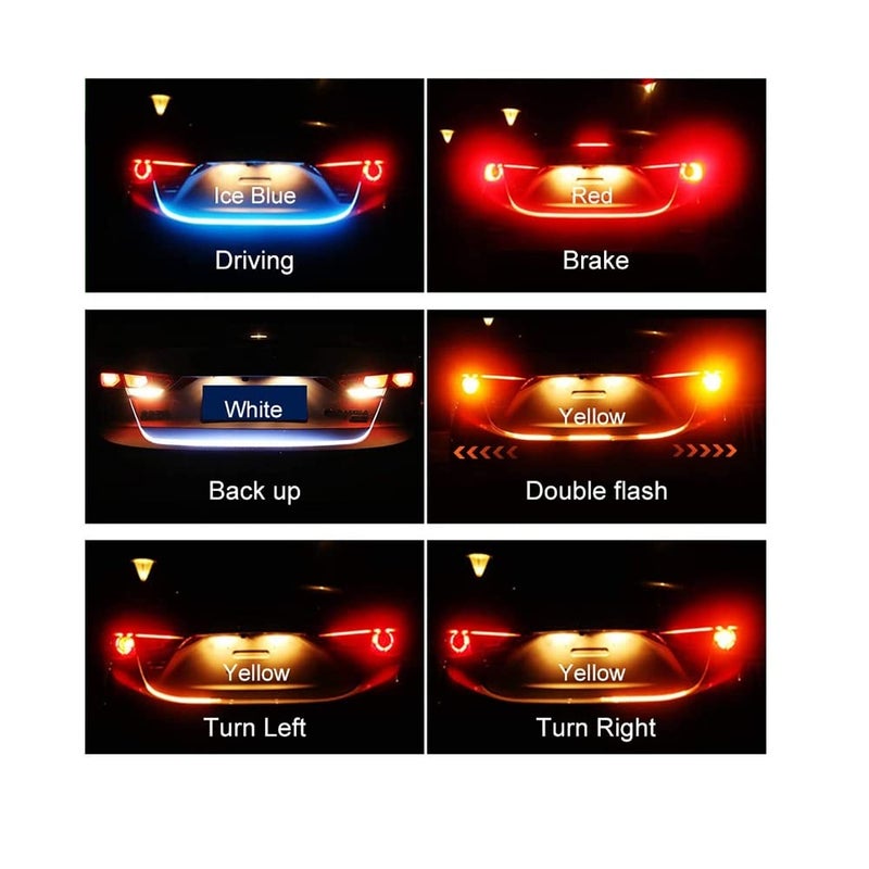 SPREADX Stylish LED Trunk/Dicky/Diggi/Boot/Tail Light Strip with Brake Turn Signal Suitable for All Car & SUV - Image 2