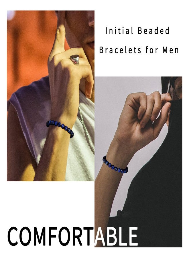 MILAKOO Healing Natural Blue Tiger Eye Bracelet for Women Men 8mm Stone Beaded Stretch Wristband - Image 3