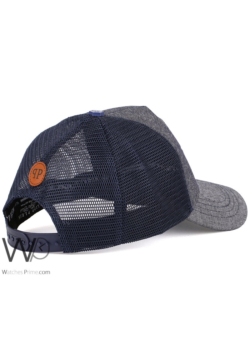 PHILIPP PLEIN Philipp Plein PP Trucker Mesh Cap Navy Blue Color Cotton Hat For Men PP  - Image 2