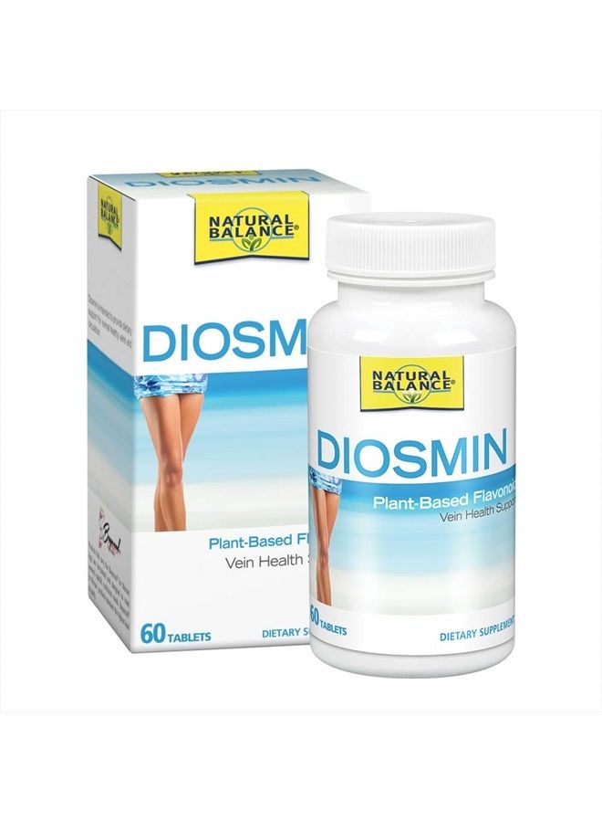 Natural Balance Diosmin 500 mg | Blood Circulation & Vein Health Supplement | Plant-Based Flavonoid | 60 Tabs - Image 1