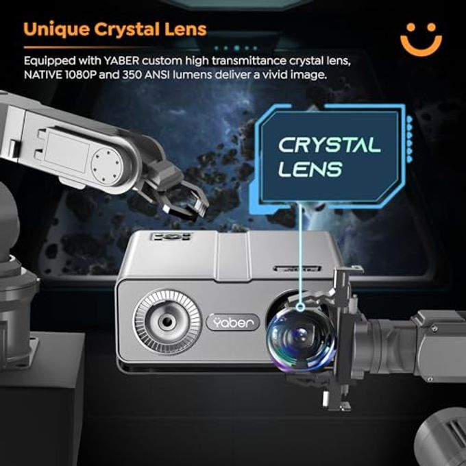 Yaber Projector With Wifi And Bluetooth, 15000L Native 1080P Movie Projector, 4K Supported, Portable Home Theater Projector, 4D/4P Keystone&Zoom, With Bag Compatible With Ios/Android/Tv Stick/Ps5/Hdmi - Image 5