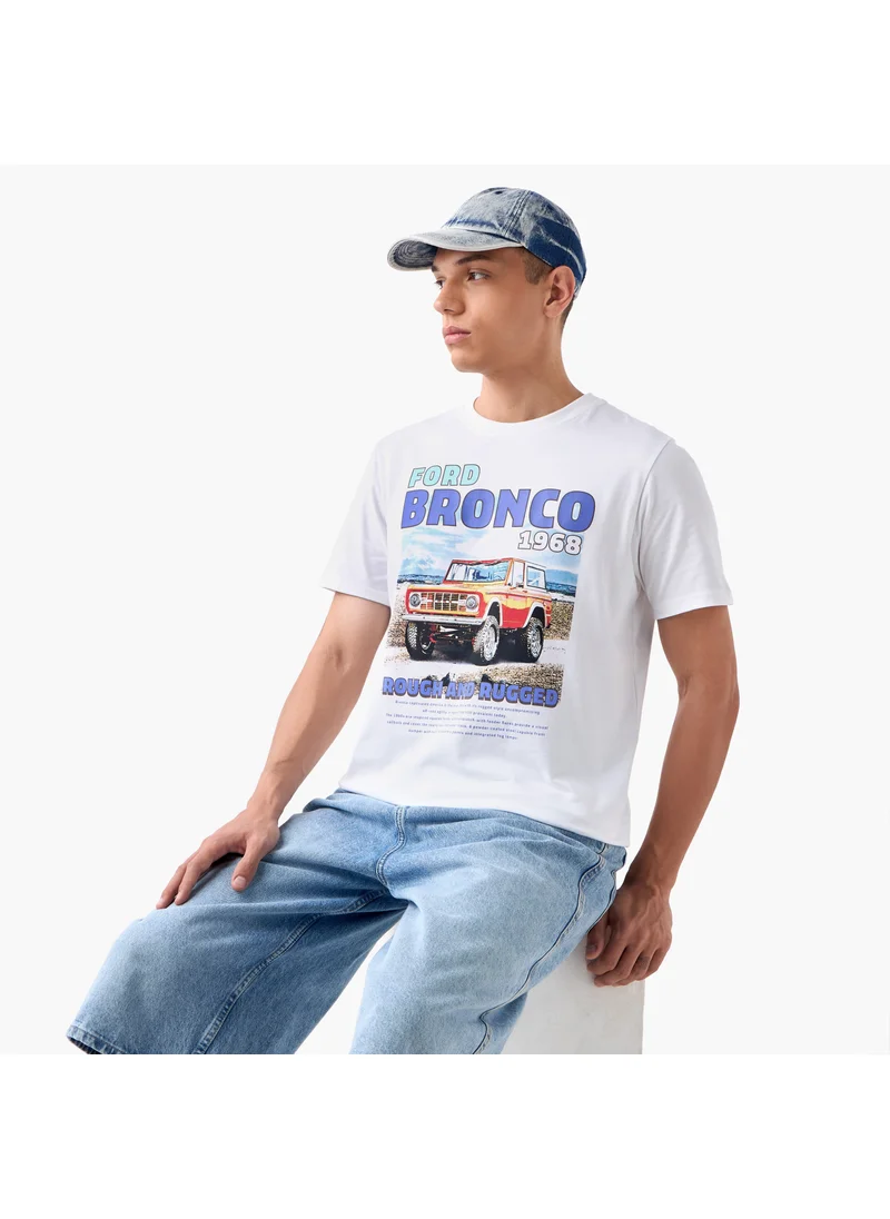 اس بي كاركترز Graphic Print T-shirt with Crew Neck