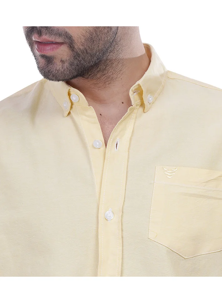 كوب قميص كوب سادة بأكمام طويلة وتفاصيل جيب